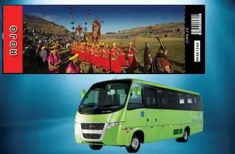 Inti Raymi 2027 Ticket. Roter Bereich + Reisebus